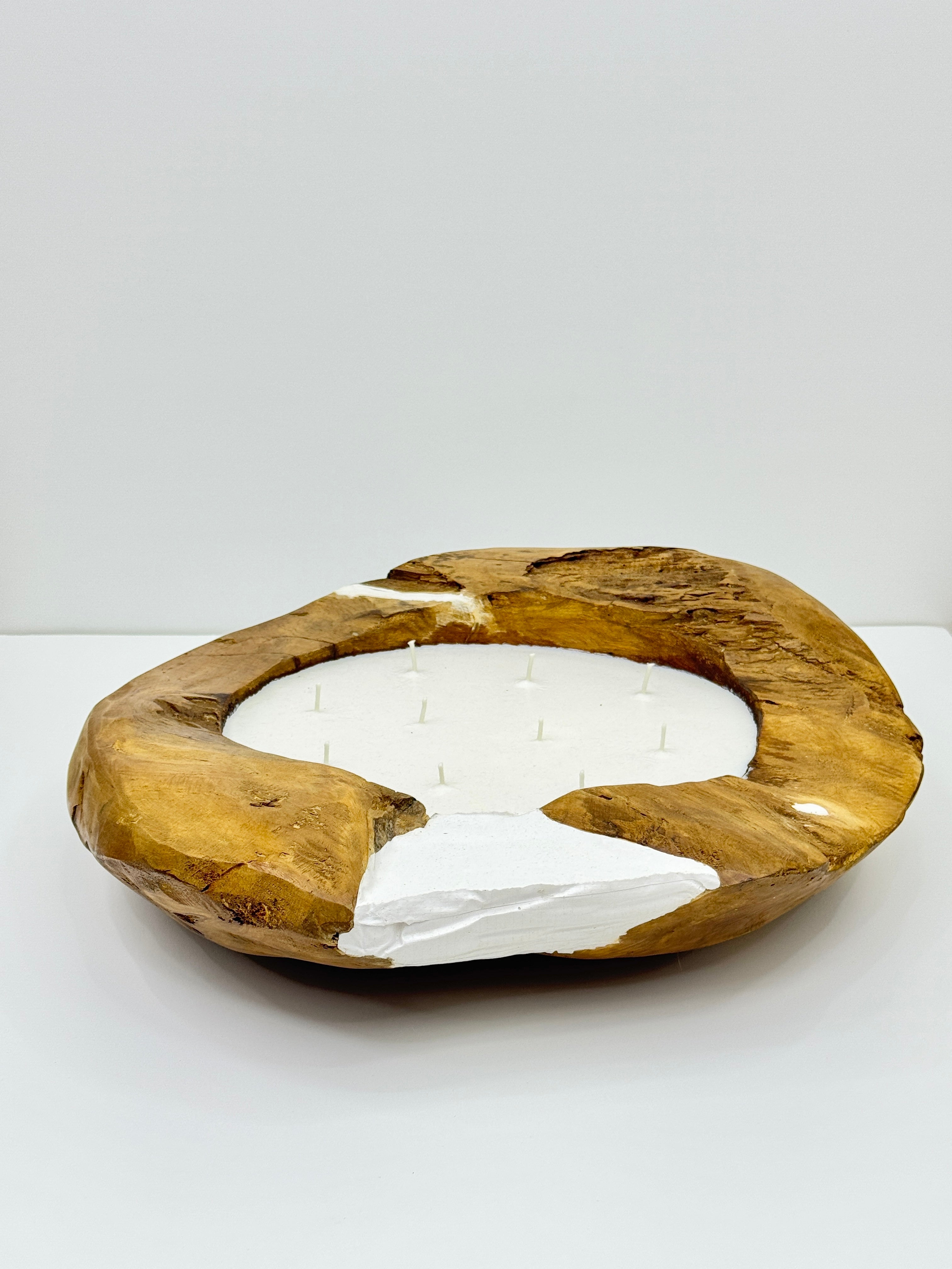 Holzkerze XXL mit Acryl