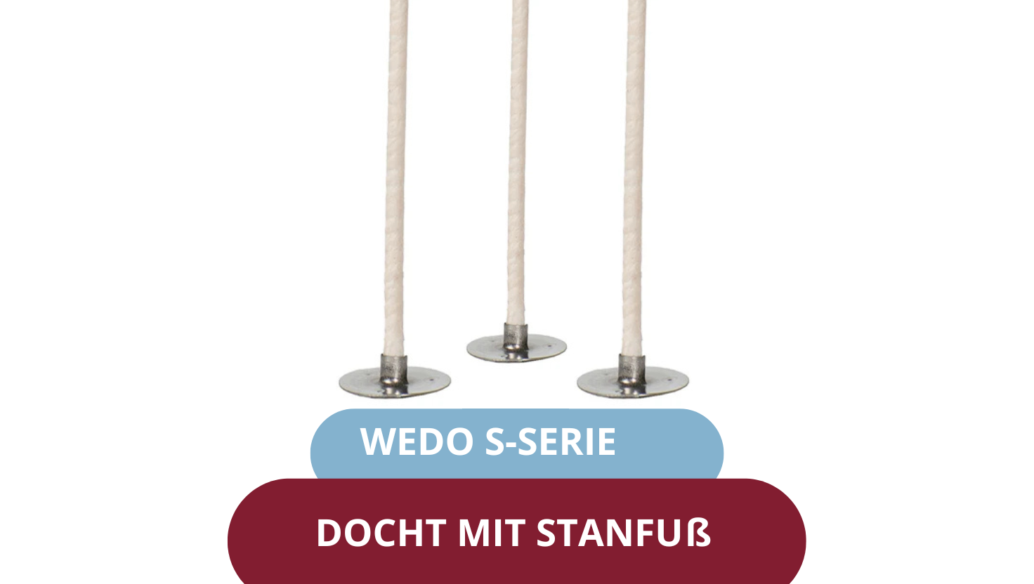 Baumwolldocht mit Fuß - S50: Durchmesser 50–60 mm