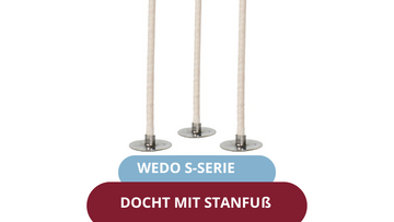Baumwolldocht mit Fuß - S70: Durchmesser 70–80 mm