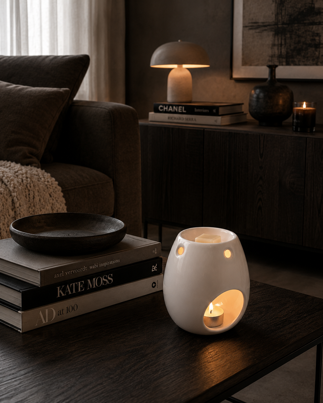 Duftlampe Glas – Frosted White