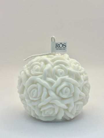 Kugelkerze mit Rosen
